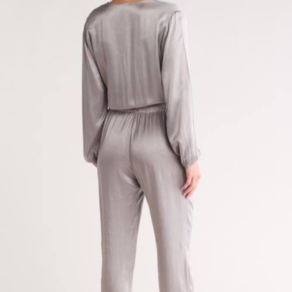 NATION LTD Salma Elegant Silver Jumpsuit Small - Picture 2 of 7